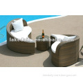 Elegant design rattan chaise lounge with cushion